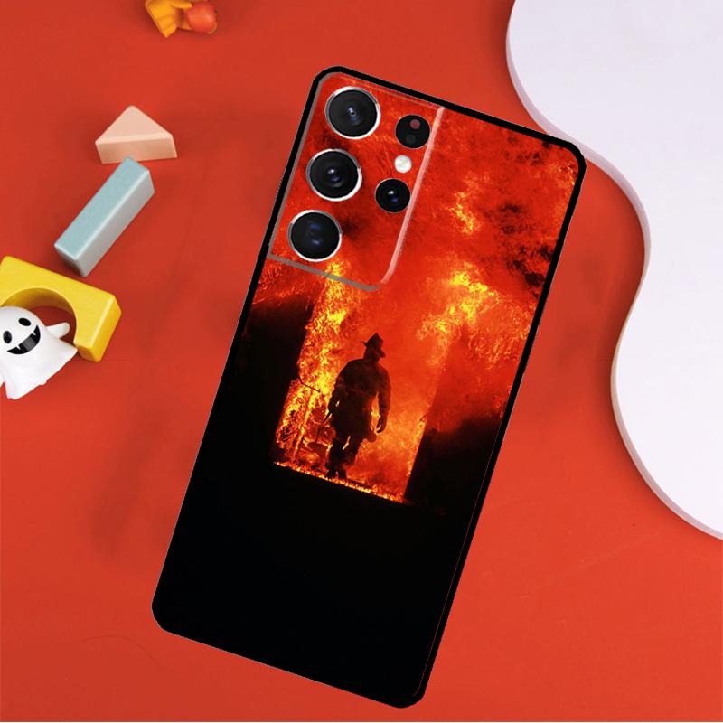 Feuerwehrmann Feuer Feuerwehrmann Handyhülle Für Samsung Galaxy S25 Ultra S24 Ultra S9 S10 S20 S21 S22 S23 Plus S24 FE Hülle