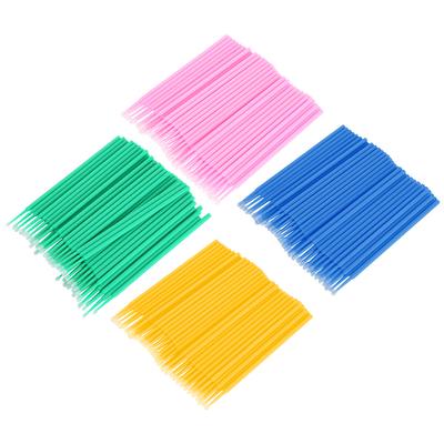 400 stücke Einweg Baumwolle Stick Wimpern Reinigung Stick Micro Pinsel Baumwolle Tupfer Wimpern Licht