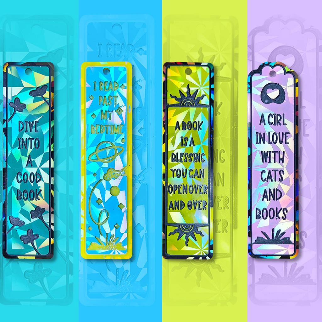 18 Στυλ Σελιδοδείκτης Σιλικόνης Καλούπι Χύτευσης Χειροτεχνίας Κρεμαστό Ρητίνη Εποξειδική DIY Ορθογώνιο Καλούπι Σελιδοδείκτη για Κοσμήματα DIY Φανς