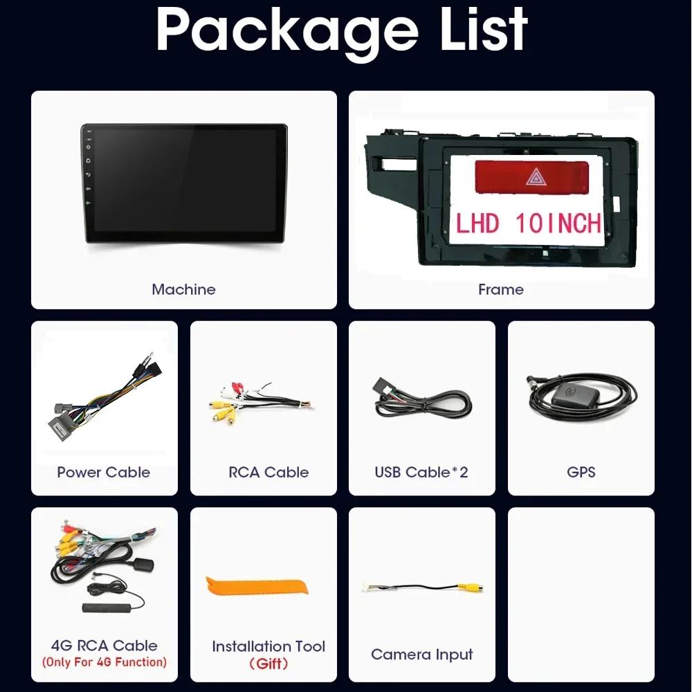 Car Radio Android For Honda Jazz 3 2015-2020 Fit 3 GP GK 2013-2020 Multimedia Video Player 4G WIFI Navigation GPS Carplay Stereo