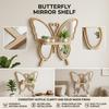 Acrylic Butterfly Wall Hanging Planter Shelf Wooden-Craft Home Decoration