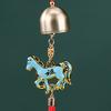 Chinese New Year Horse Pendant 2026 Feng Shui Zodiac Animal Charm Hanging Tassel Ornament with Bell for Fortune Wealth Success Home Shop Door Window