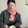 Korean Style Autumn and Winter Couples Thickened Wool Scarf Women's Warm Small Knitted Wool Scarf