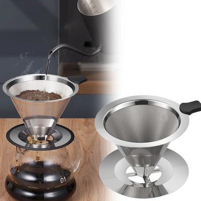 Portafiltro per caffè riutilizzabile Doppio strato in acciaio inox Colino per caffè e tè Accessori per caffè Strumento per preparare il caffè