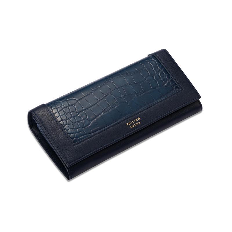 

Tailian Women s European and American Style Crocodile Pattern Clutch Wallet синій