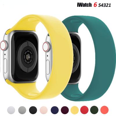 Solo Loop pro Apple Watch Řemínek 44mm 40mm 45mm 41mm 38mm 42mm Elastický silikonový náramek na hodinky iWatch série 7 6 5/4/3 SE Band