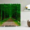 Birch Forest Trees Shower Curtain Natural Landscape Printed Fabric Waterproof Polyester Bath Curtains Bathroom Decor With Hooks
