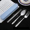 Tableware Stainless Steel Travel Camping Cutlery Fork Spoon Chopstick with Box
