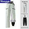 WASSUP Unisex Cargo Fleece-Lined Thermal Casual Pants