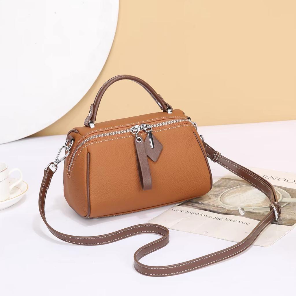 Small bag new women's fashion versatile mobile phone bag handbag Boston genuine leather women's bag messenger bag