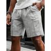 Spring Summer Men's Striped Drawstring Sports Shorts Simple Casual Mid Shorts for Europe America