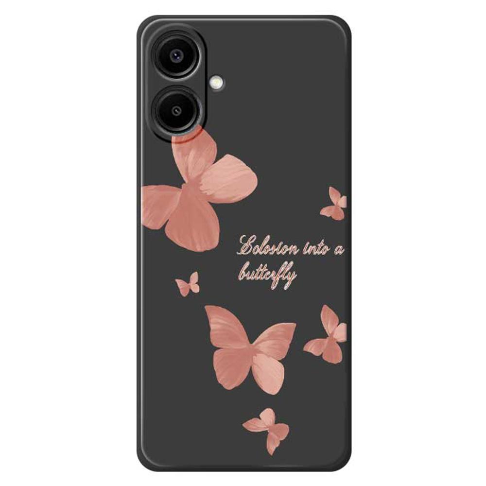 For Samsung Galaxy A07 4G Case Many Butterflies Pattern Printing Straight Edge TPU Phone Back Cover