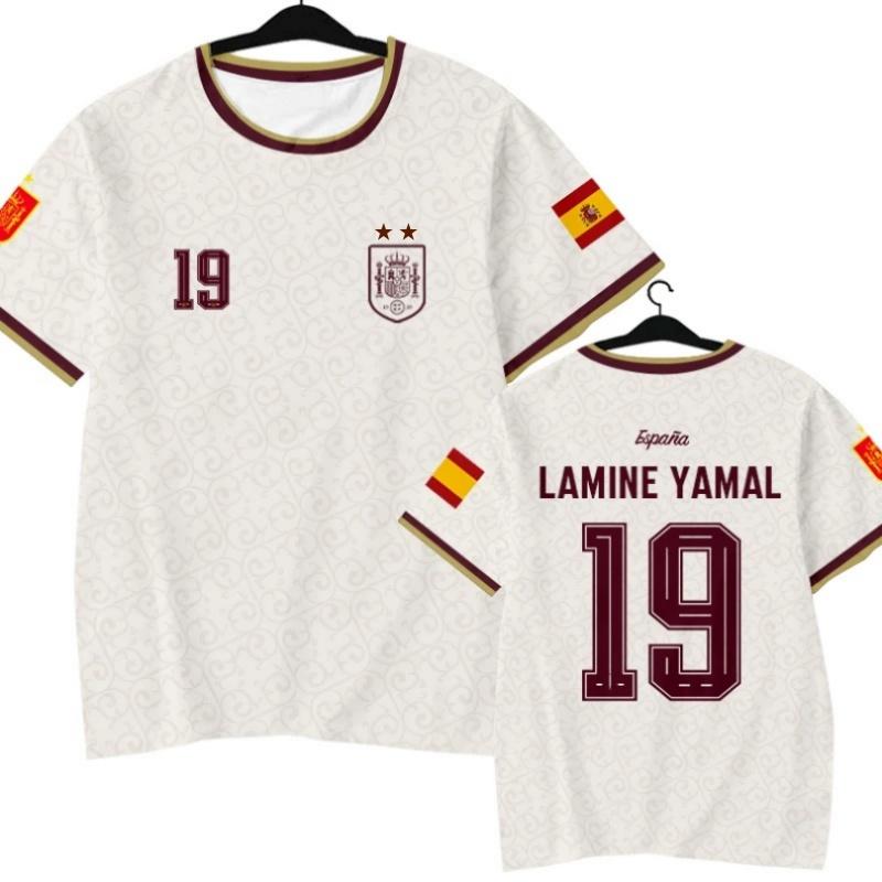 2026 Spanish Team Yamal Player Edition Football Shirt, Quick Drying Short Sleeved T-shirt, Family Kids Tees