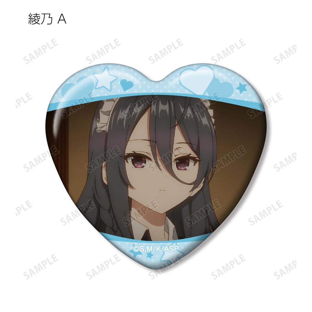 TV Anime "My Neighbor, Arya-san, Who Sometimes Whispers in Russian" Trading Scene Heart-Shaped Can Badges, Box of 10