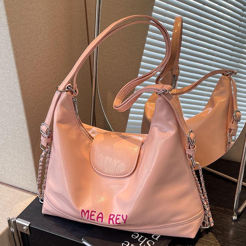 

Женская сумка-тоут новый рюкзак большой вместимости модный универсальный цепочка на одно плечо кроссбоди дорожный рюкзак розовый