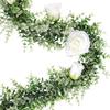 Plastic Eucalyptus Leaf Wedding New Year's Eve Christmas Decoration for Home Garden Living Room Wall Hanging Artificial Plants