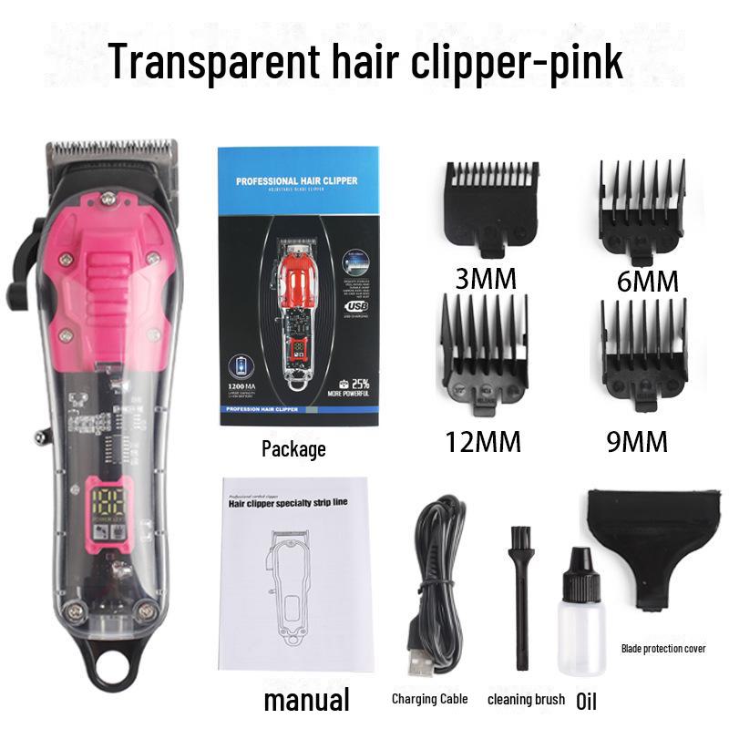 

Профессиональная электрическая машинка для стрижки волос Youyi T9 для парикмахерских и домашнего использования YYT-616 Professional Hair Clipper розовый