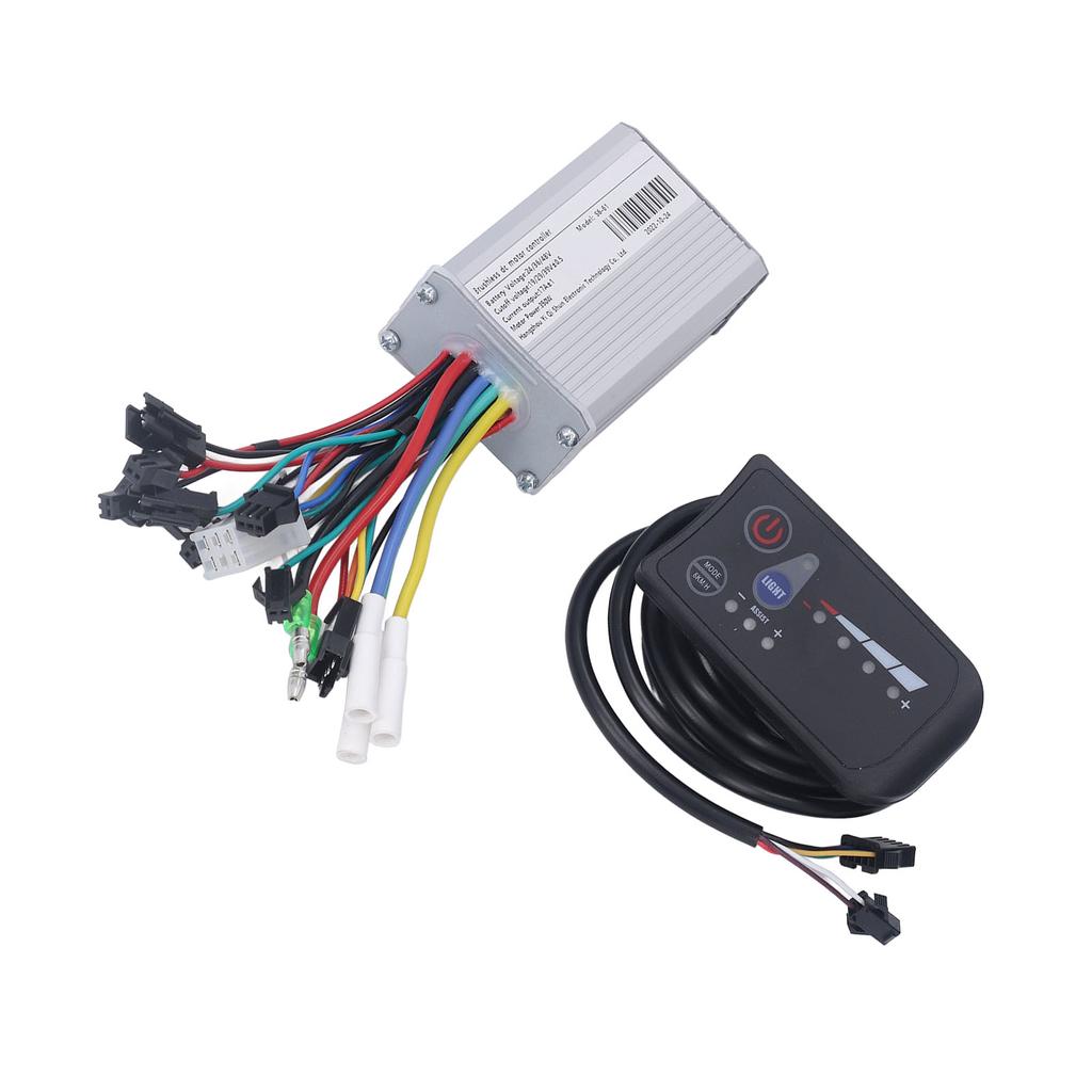 350W Brushless Motor Controller with LED Display Panel for Electric Bicycle Electric Scooter 24V