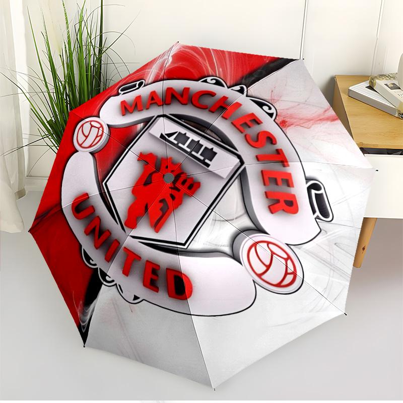 Football team.C Print Automatic Open Close Umbrella, Portable Foldable Umbrella, for Outdoor Commute Camping Trip, Ideal Birthday Gift
