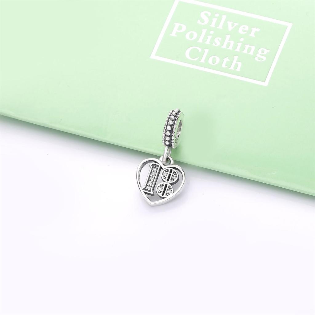 Newpure Copper Birthday Gift Series Cake Digital Pendant Beads Fit Original Charms Bracelet Diy Women Jewelry