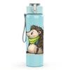 1PC Backpack Travel Hedgehog 750ml Color Plastic Sports Water Bottle Leakproof Flip Straw Lid Suitable for Sports Office Home Use