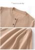 Spring/Summer Women's Silk-Like Round Neck 5-Point Sleeve Cardigan