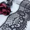 3m x 9cm Narrow Chantilly Lace, Non-stretch Black French Eyelash Lace Trim Fabric for Sewing, Bra, Underwear, Lingerie, Dress, Garment, Crafting