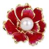 Lotus Pendant Enamel Brooch Badges Fashion Pearl Flower Exqusiite Pin Jewelry