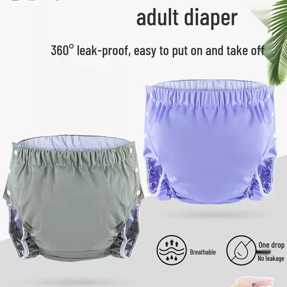 Leak-Proof Adult Incontinence Pants with Cotton Snap Closure