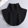 Korean Style Women's Cotton Turtleneck False Collar for Casual Layering - Autumn/Winter/Spring