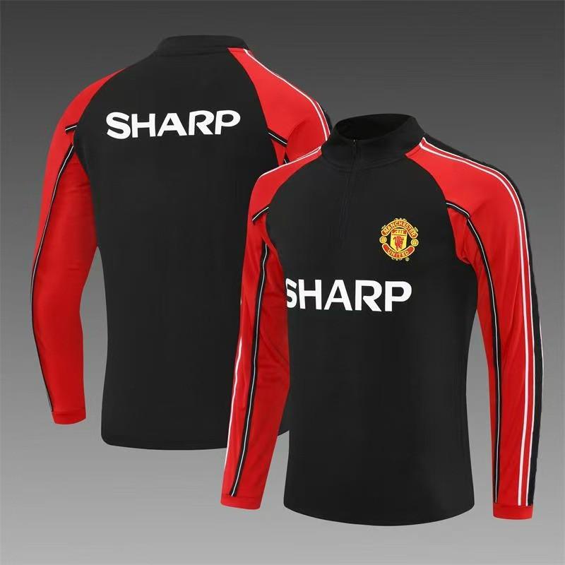 Vintage Football Training Jersey AC Milan Man U Brazil Long Short Sleeve Soccer T-Shirt