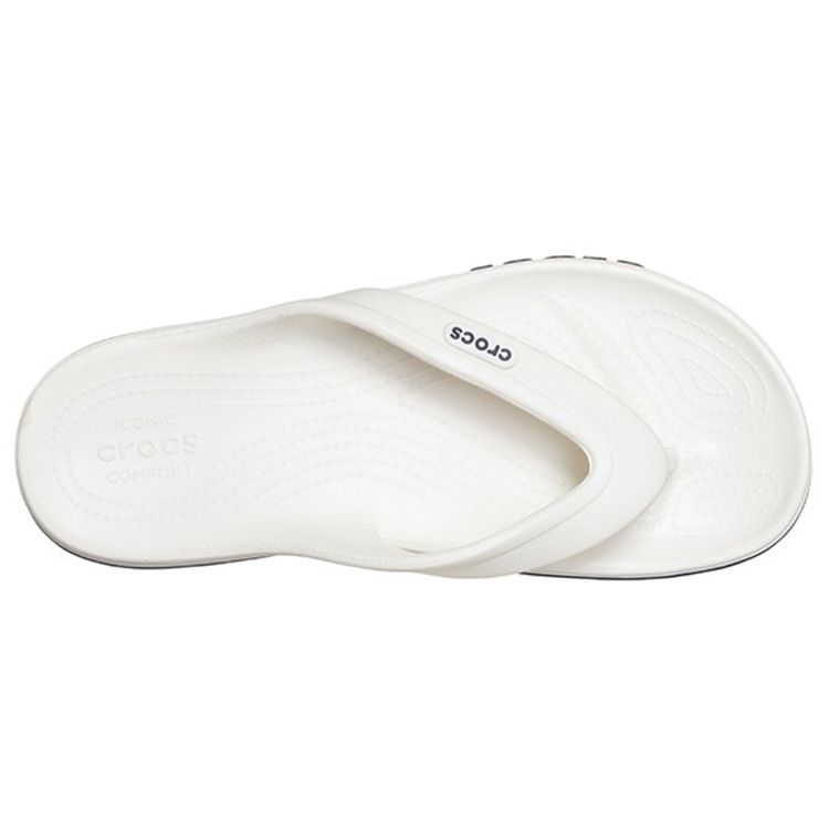 Crocs Bayaband Simple Comfortable Sports Slippers Unisex Slippers White Blue 205393-126