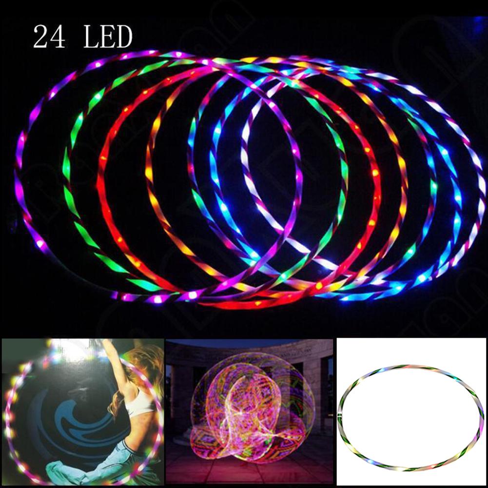 90CM Hula Hoop Sports Colorful Flashing Fitness Lose Weight Tool
