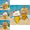 Bold Bear Ice Cream Plush Keychain With Soft Material For Collectors And Fans