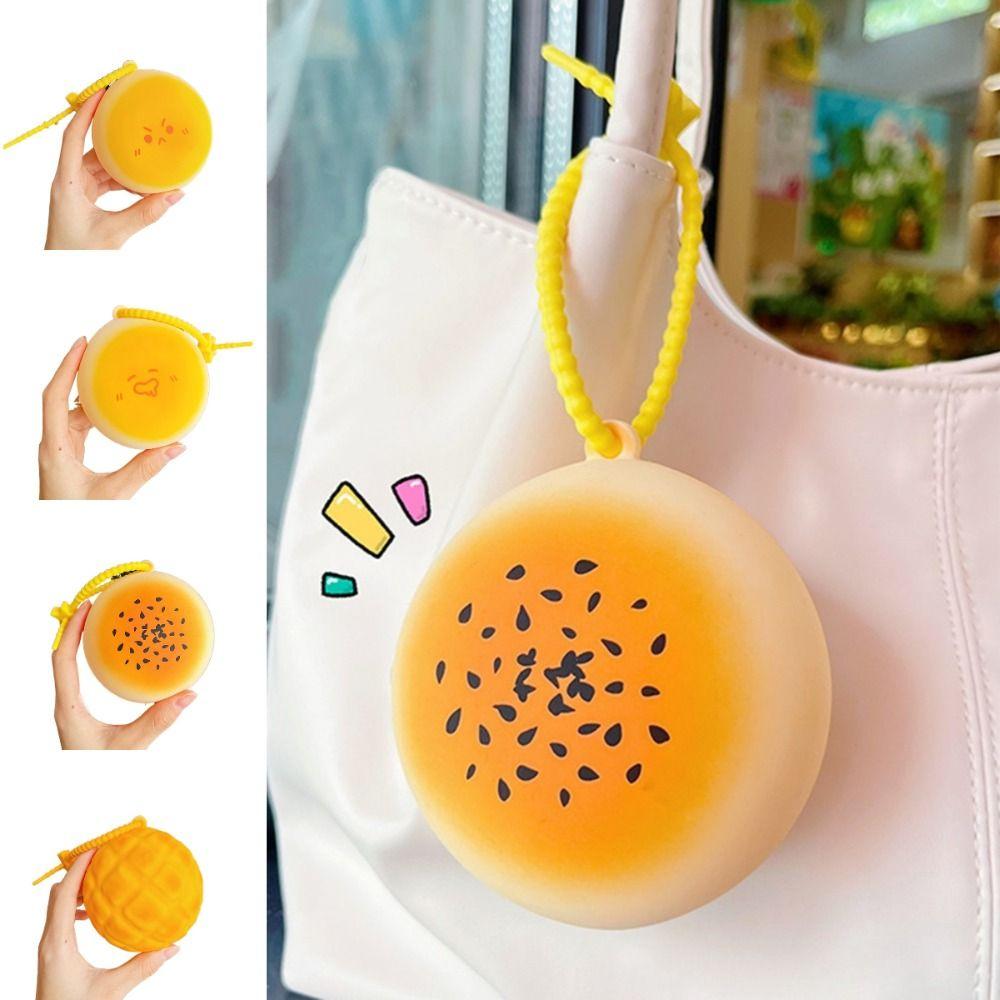 

Cute Mini Silicone Earphone Bag Lanyard Small Item Bag Simple Dessert Coin Purse Gift Style 1