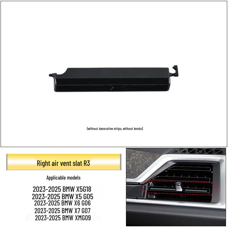 BMW X5/X6/X7 Air Vent Repair Kit: Adjustment Knob Shaft & Panel Frame