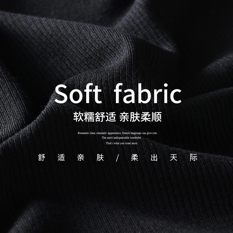 Women's Stand-up Collar Button-down Top New Modal Black Bottoming Shirt Long-sleeved T-shirt Women's