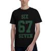 Custom Male Six Seven 67 T Shirt Short Sleeve Cotton Tshirts Casual Tees Loose Fit