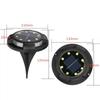 4PCS 12LED Solar Power Disk Light Outdoor Garden Solar Underground Light Deck Light Spotlight Buried Solar LED Lamp Garden Decor