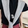Titanium Steel Wax Rope Comb Sweater Chain Necklace Accessory Design with High-end Style