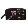 Japanese Sakura Cherry Blossoms Print Cosmetic Bags for Women Zipper Travel Toiletry Pouch Large Water Resistant Makeup Bag Gift