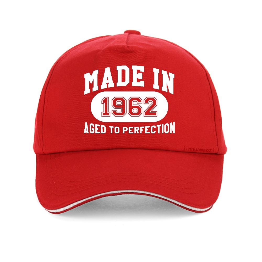 

Made In 1962 Aged To Perfection Unisex woUnisex print baseball cap Hip Hop Breathable adjustable hat fashion summer snapback hats Adjustable