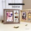 Personalized Pet Fur Keepsake Frame Album with Hair Lock Bottle Display