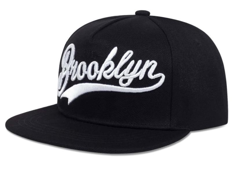 Brooklyn Nyc Cotton Baseball Cap With Embroidered Logo For Casual Men Women