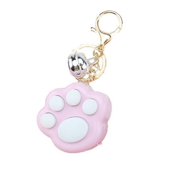 Mini Fidget Toy Lovely Portable Funny Cat Paw Push Fidget Game Keychain for Children