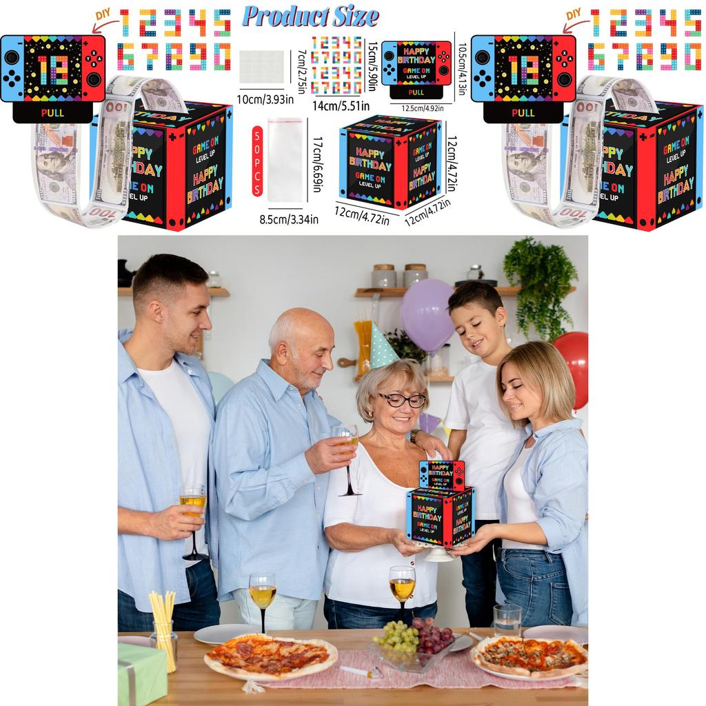 Game Console Digital Sticker Gift Box For Birthday Party Decor And Celebration Atmosphere