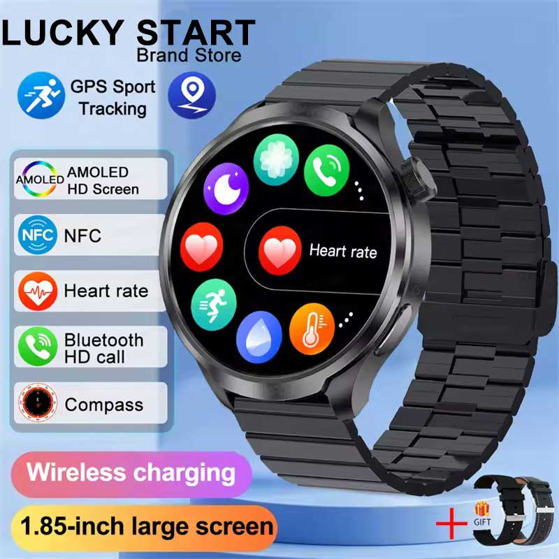 NEW  Outdoor fitness NFC Smart Watch Men 1.85 Inch AMOLED Screen Bluetooth Call IP67 Waterproof Man Smart Watches Man 2025