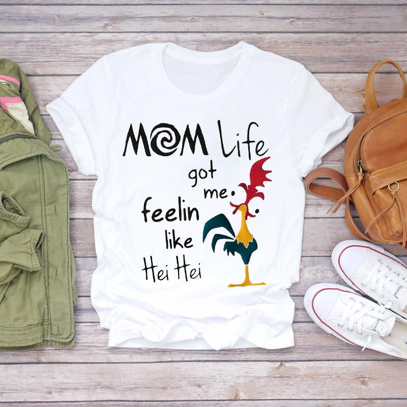 Women Cartoon Momlife Mom Mother Boy Girl Print Mother Lady T Shirts Top T Shirt XL