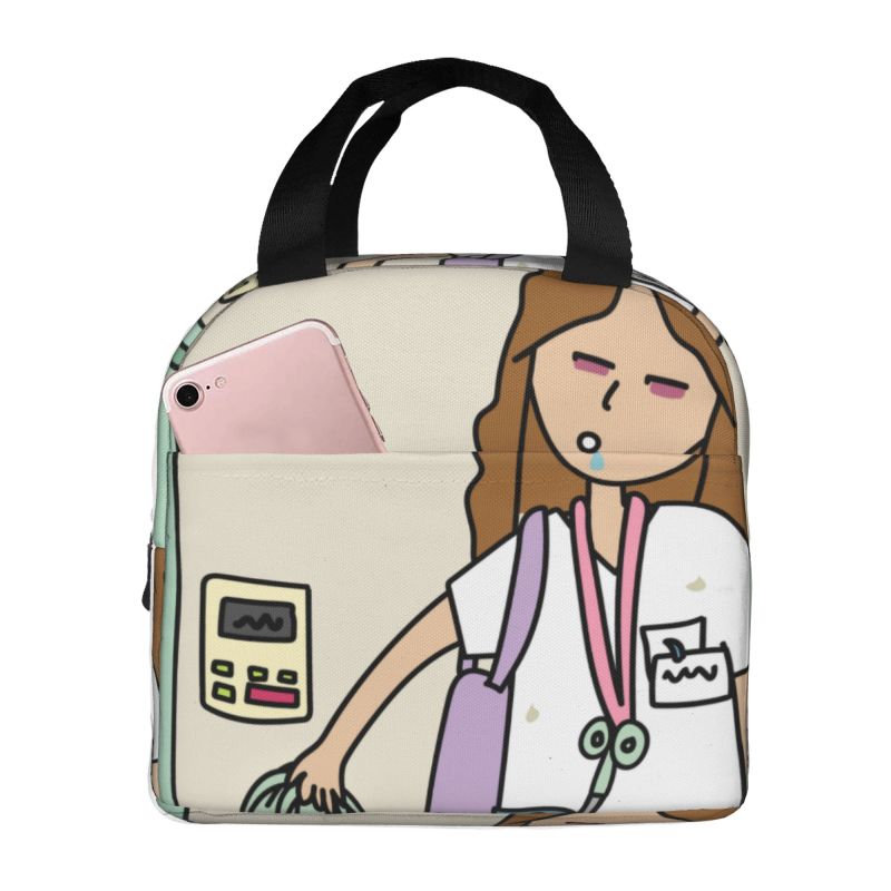 Enfermera En Apuros Doctor Enfermera Fiambrera para Mujeres Multifunción Buceo Buceo Refrigerador Térmico Bolsa de Almuerzo Aislada para Alimentos Oficina