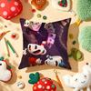Classic Game CCuphead Cute Cushion Cover Plush Fabric Soft DoubleSided Printed Sofa Warm Winter Home Gift Pillow Cover